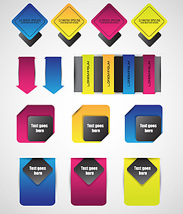 網頁設計的角落01矢量素材