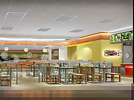 寬敞舒適的快餐店