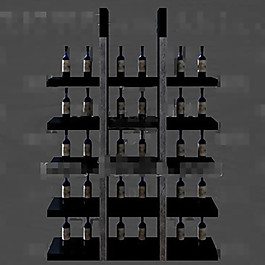 灰色和黑色的獨特的酒柜
