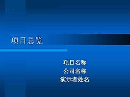 項(xiàng)目總覽PPT模板