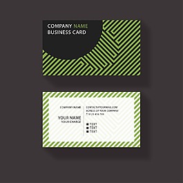綠色彩條名片