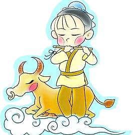 放牛的小孩