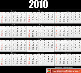2010日歷