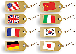 FLAG標簽矢量素材