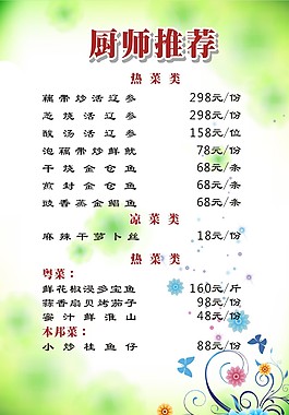 廚師推薦