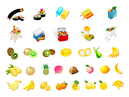 食用水果矢量素材