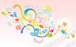 可愛潮流插畫矢量素材3