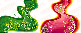 2個(gè)美麗的主題圖案矢量素材