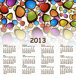 2013年歷矢量