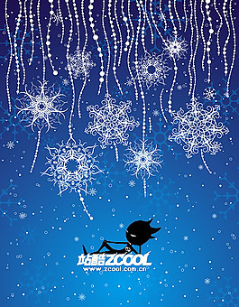 特殊向量雪花背景材料