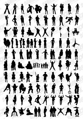 1000張專輯各種剪影矢量素材4