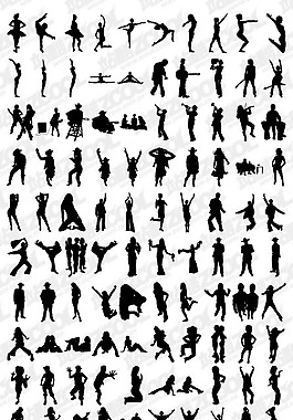 1000張專輯各種剪影矢量素材3