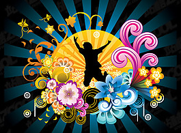 矢量素材豐富多彩的世界