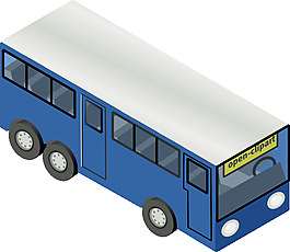 藍色的公共汽車剪貼畫