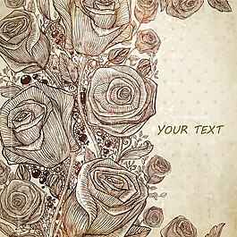 玫瑰花矢量圖