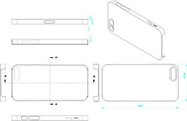 iPhone5的手機殼線圖矢量素材