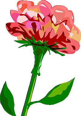 紅花剪貼畫