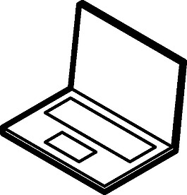 筆記本電腦的輪廓的剪輯藝術(shù)