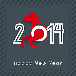 2014馬年剪紙背景矢量素材