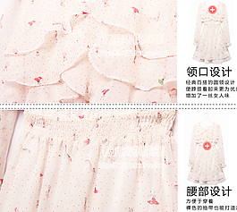 碎花裙全方位細節展示模板