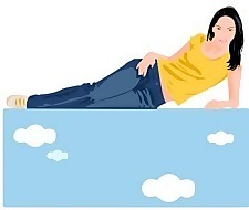女孩躺的位置矢量10