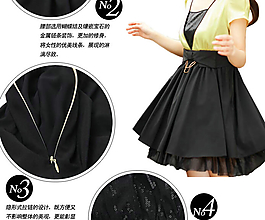 時尚浪漫女裙細(xì)節(jié)展示模板