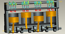 4piston發(fā)動(dòng)機(jī)模型
