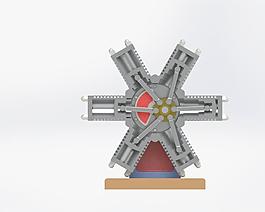徑向發(fā)動(dòng)機(jī)氣動(dòng)