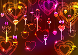 03天的valentine39s矢量绚烂的光芒
