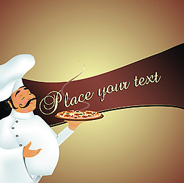 卡通人物的廚師01矢量