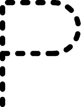字母追踪字母P剪贴画