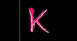 大寫(xiě)字母k動(dòng)態(tài)特效素材