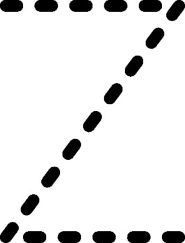 字母追踪字母Z剪贴画