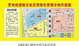 羅州街道新北社區網格化管理分格示意圖