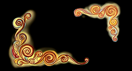 橘黃色祥云動(dòng)態(tài)七彩花紋