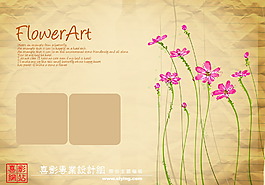 復古色調婚紗模板