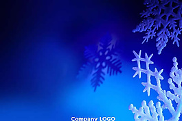 梦幻雪花背景PPT
