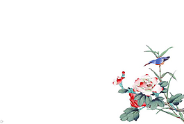 花朵點綴的PPT模板