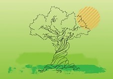 树矢量插图