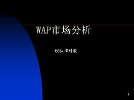 WAP市場分析ppt模板
