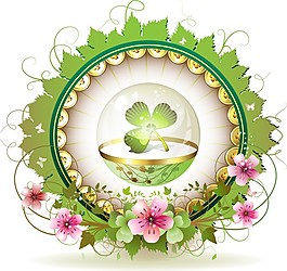 綠色植物矢量圖
