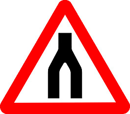 道路標(biāo)志的道路分割合并剪貼畫