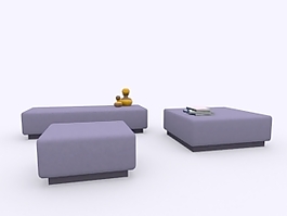 沙发组合3d模型家具效果图 21