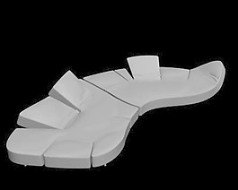 沙发组合3d模型家具效果图 126