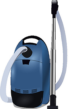 藍色的真空吸塵器的剪貼畫