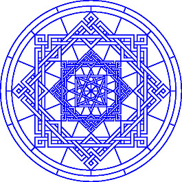 湖邊的幾何圖案的剪輯藝術(shù)