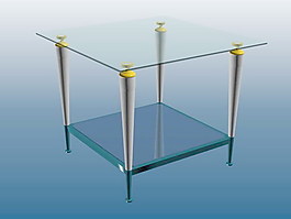 玻璃桌3d模型桌子效果图 5