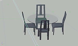 餐桌3d模型家具效果圖 28