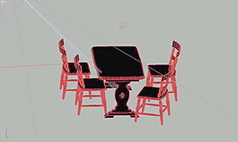 餐桌3d模型家具效果圖 19