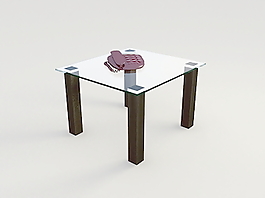 玻璃茶幾3d模型茶幾3d模型 12
